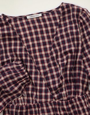 AE V-Neck Long-Sleeve Blouse