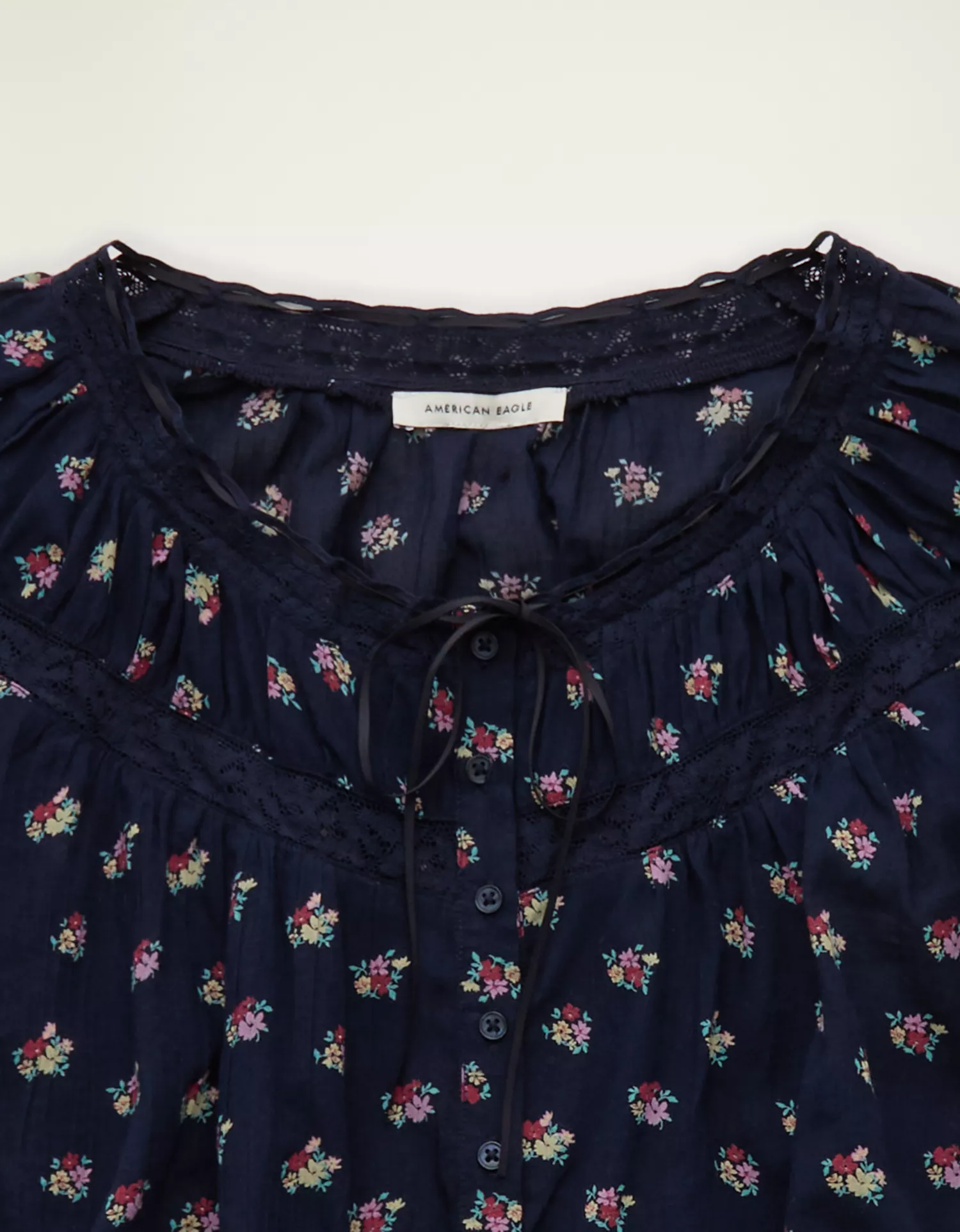 AE Front Tie Lace Inset Top - thumbnail 5