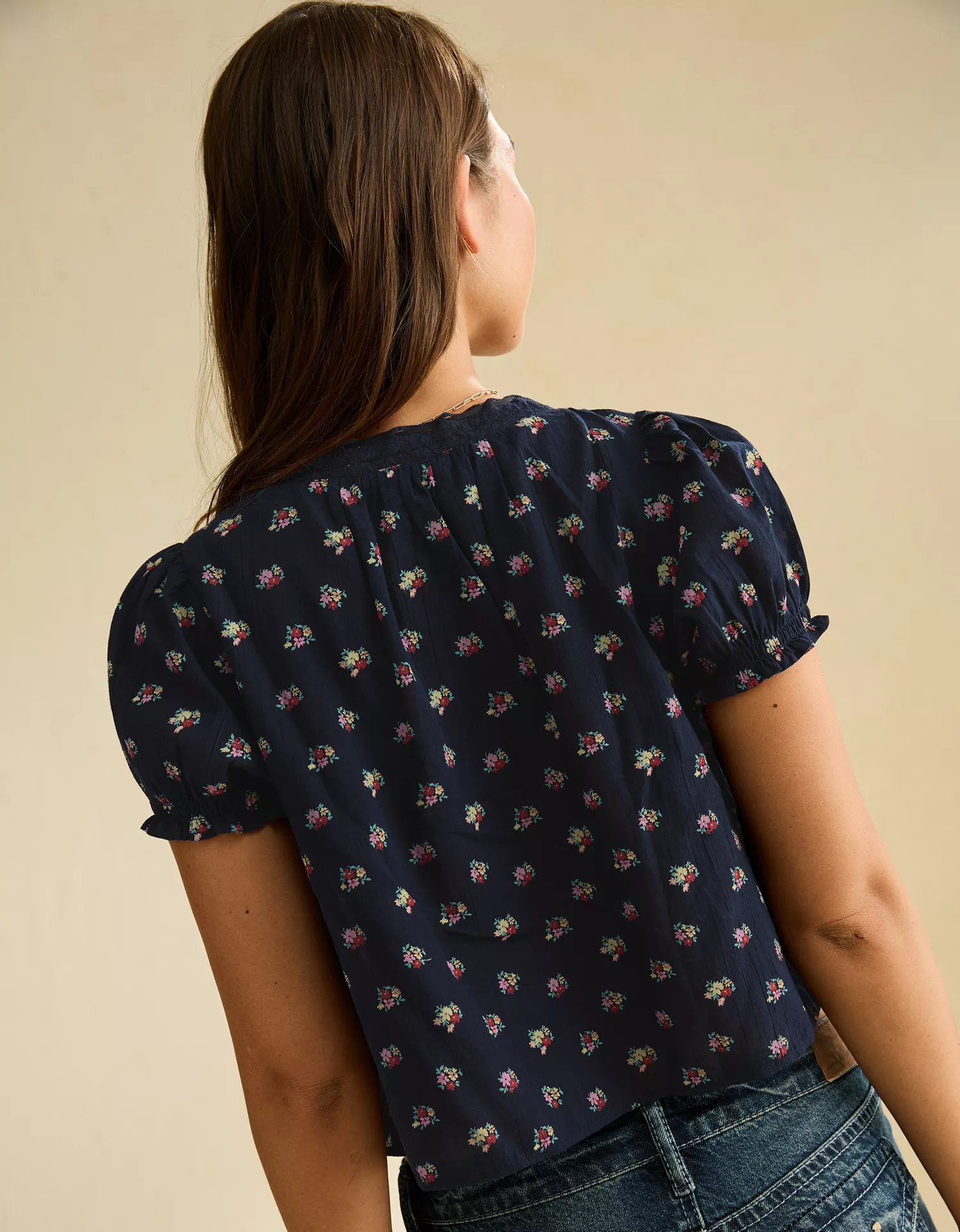 AE Front Tie Lace Inset Top - thumbnail 2
