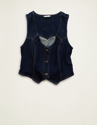 AE Denim Western Vest