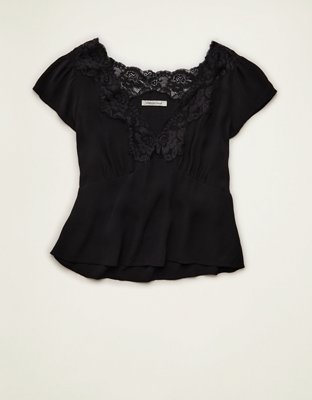 AE Short-Sleeve V-Neck Top