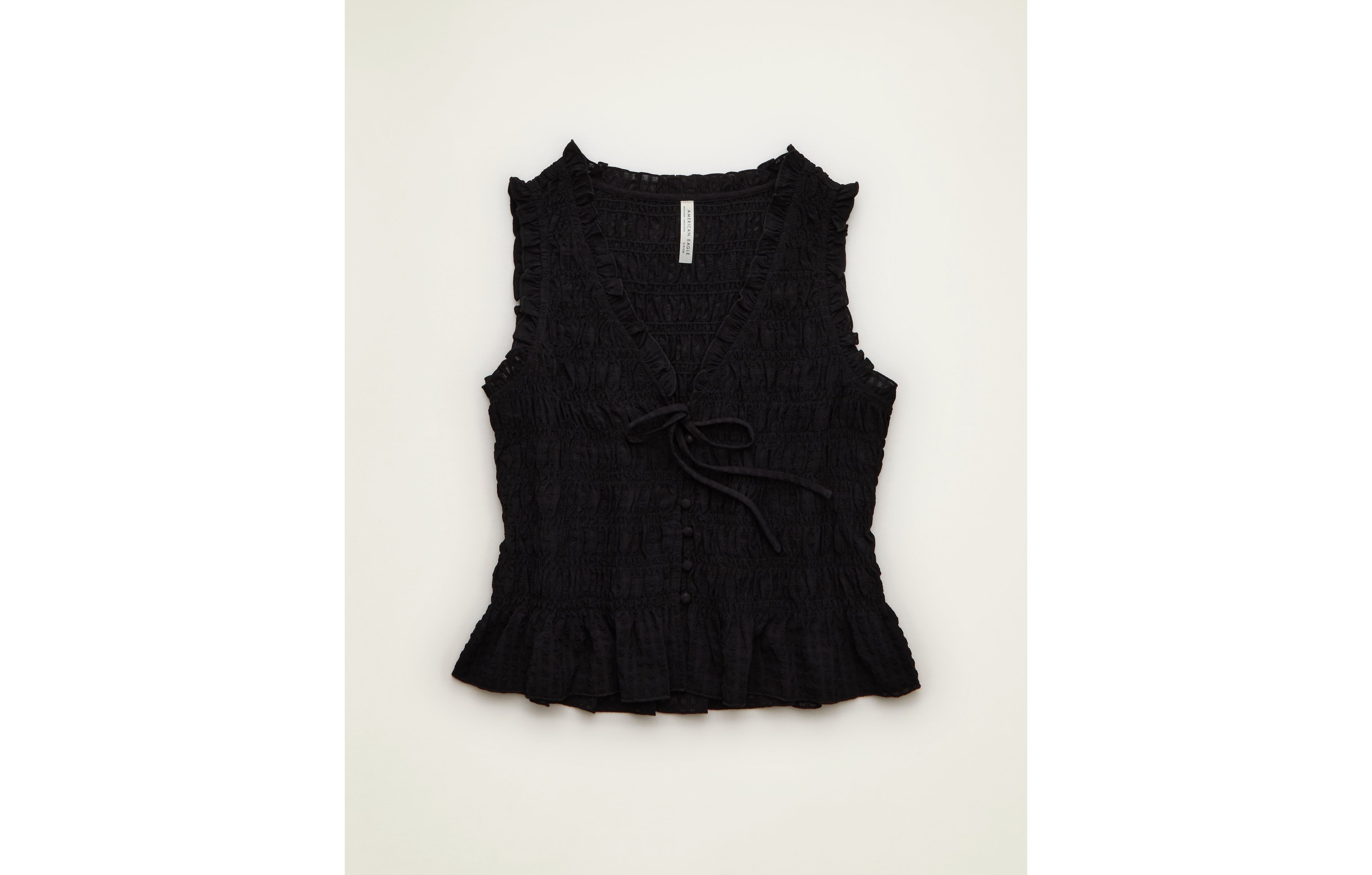 AE Ruched V-Neck Top