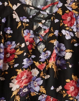 Женские блузки American Eagle AE Flowy Split-Sleeve Lace-Up Blouse — фото 6