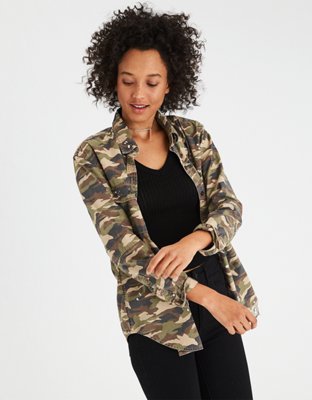 camo shirt jacket womens