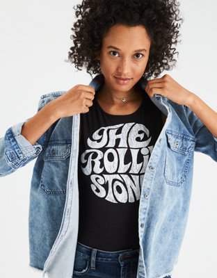 Женские куртки American Eagle AE Oversized Light Wash Denim Shirt Jacket