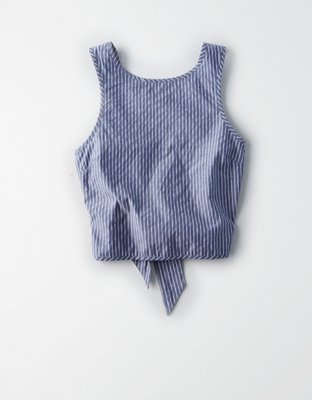 Женские топы American Eagle AE Tie Back Crop Top — фото 3