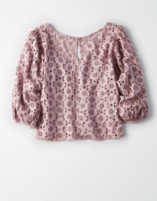 Женские топы American Eagle AE Bubble Sleeve Top — фото 4