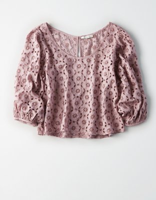 Женские топы American Eagle AE Bubble Sleeve Top — фото 3