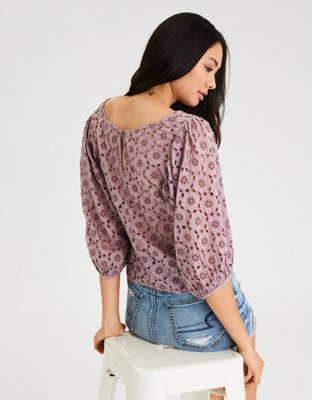 Женские топы American Eagle AE Bubble Sleeve Top — фото 2