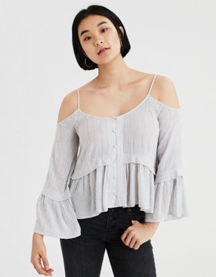 american eagle ruffle top