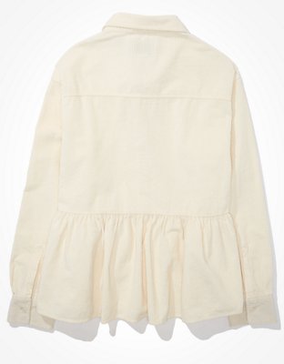 Женские рубашки American Eagle AE Corduroy Button-Up Shirt — фото 4