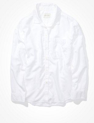 Image of AE Button Up Shirt Women's White XXS