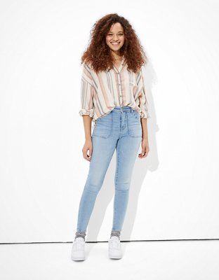 Женские рубашки American Eagle AE Oversized Striped Button-Up Shirt — фото 5