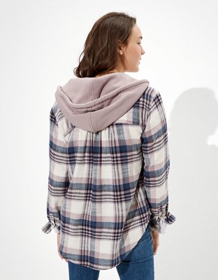 American Eagle - Spring's most valuable layers: ultra soft hooded flannels,  perfect for throwing over tees and tanks:   soft-flannel-hoodie/2153_5516_700?&cid