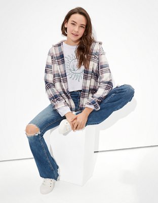 AE Cozy Cabin Oversized Hoodie Flannel