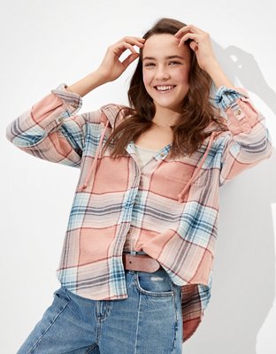 american eagle womens plaid shirt