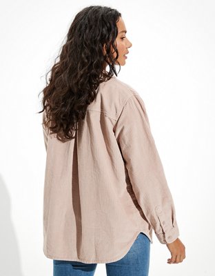 Женские рубашки American Eagle AE Oversized Corduroy Button-Up Shirt — фото 2