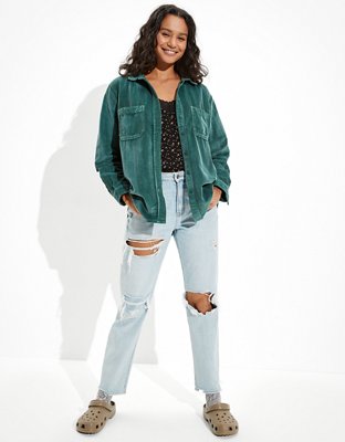 AE Oversized Corduroy Button-Up Shirt