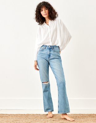 AE Balloon-Sleeve Button-Up Shirt