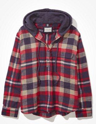 ae flannel hoodie