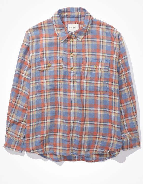 AE Oversized Pullover Flannel