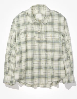 AE Oversized Pullover Flannel