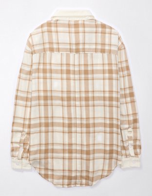 AE Oversized Plaid Pullover Shirt