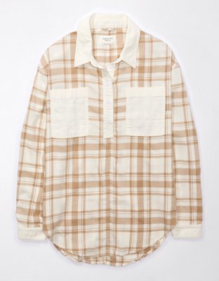 AE Oversized Plaid Pullover Shirt
