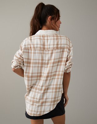 AE Oversized Plaid Pullover Shirt