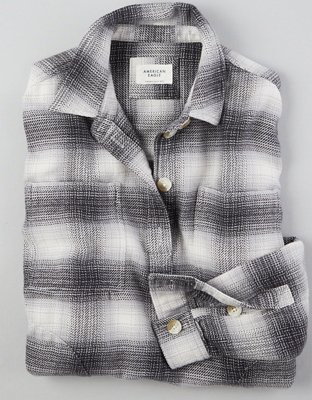 Женские рубашки American Eagle AE Plaid Flannel Shirt — фото 4