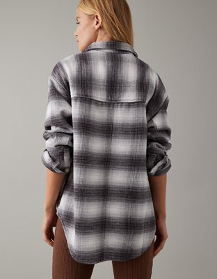 Женские рубашки American Eagle AE Plaid Flannel Shirt — фото 5