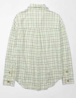 AE Long-Sleeve Plaid Flannel Shirt