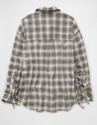 AE Side-Tie Button-Up Shirt