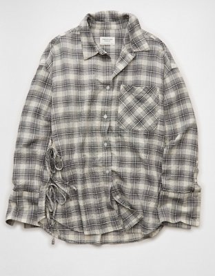 AE Side-Tie Button-Up Shirt