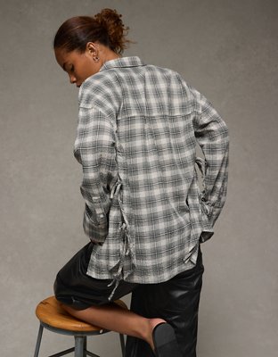 AE Side-Tie Button-Up Shirt