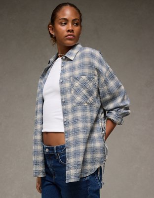 AE Side-Tie Button-Up Shirt
