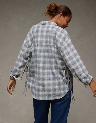 AE Side-Tie Button-Up Shirt