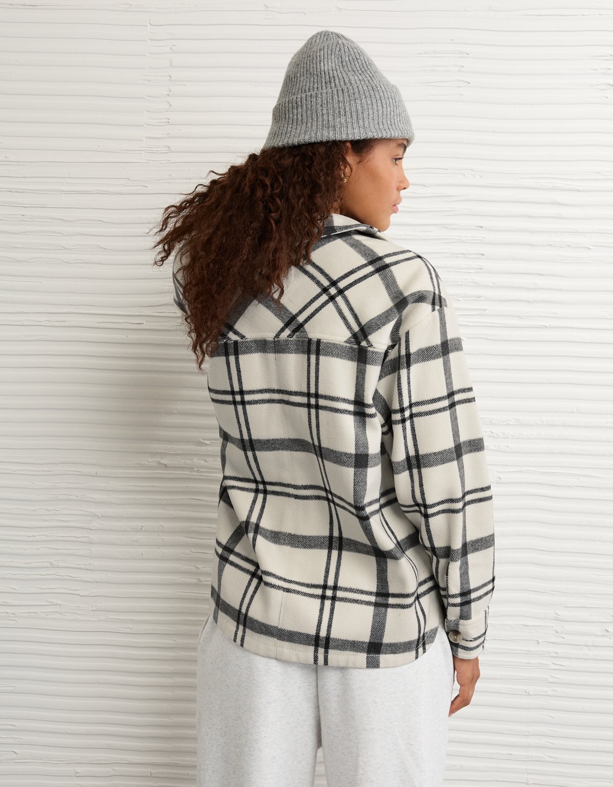 AE Oversized Plaid Shacket - image 2