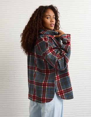 AE Oversized Plaid Shacket