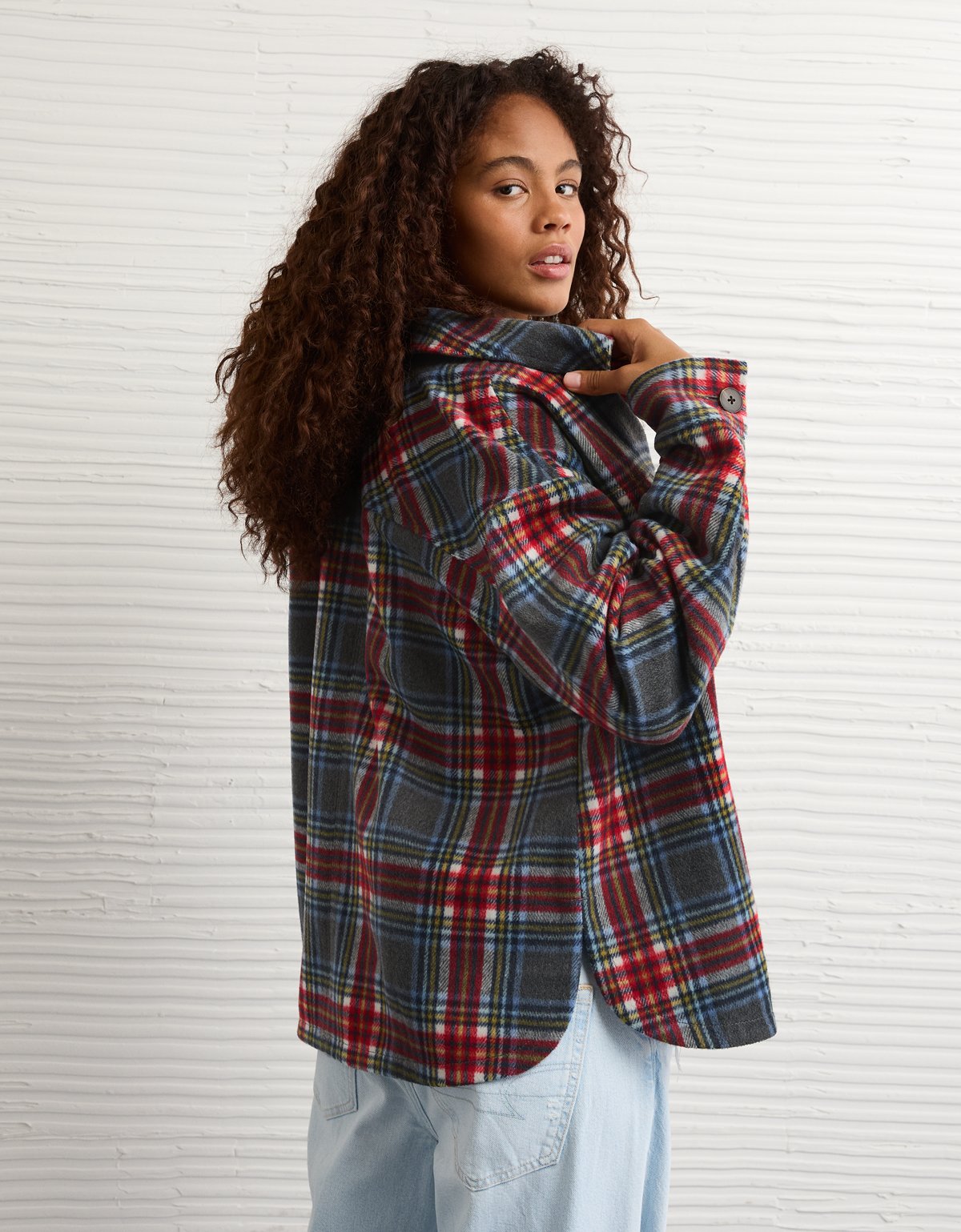 AE Oversized Plaid Shacket - image 2