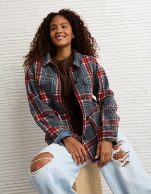 AE Oversized Plaid Shacket