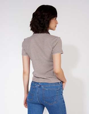 AE Snap-Button Henley Polo Tee