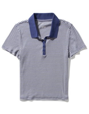 AE Snap-Button Henley Polo Tee