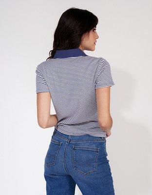 AE Snap-Button Henley Polo Tee