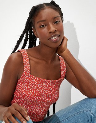 AE Cropped Square-Neck Tank Top