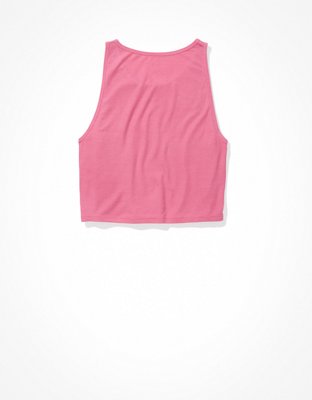 AE Camiseta crop sin mangas de cuello alto