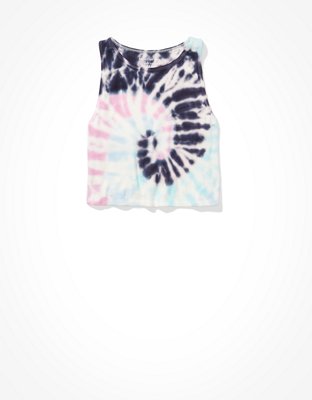 AE Tie-Dye High-Neck Crop Tank