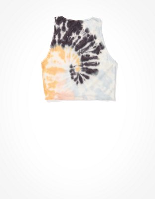 AE Tie-Dye High-Neck Crop Tank