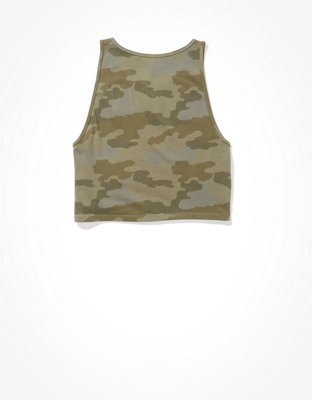 AE Camo High-Neck Crop Tank