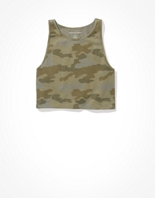 AE Camo High-Neck Crop Tank